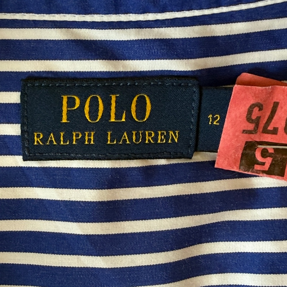 Polo Ralph Lauren Navy Striped Shirtdress - Picture 4 of 6